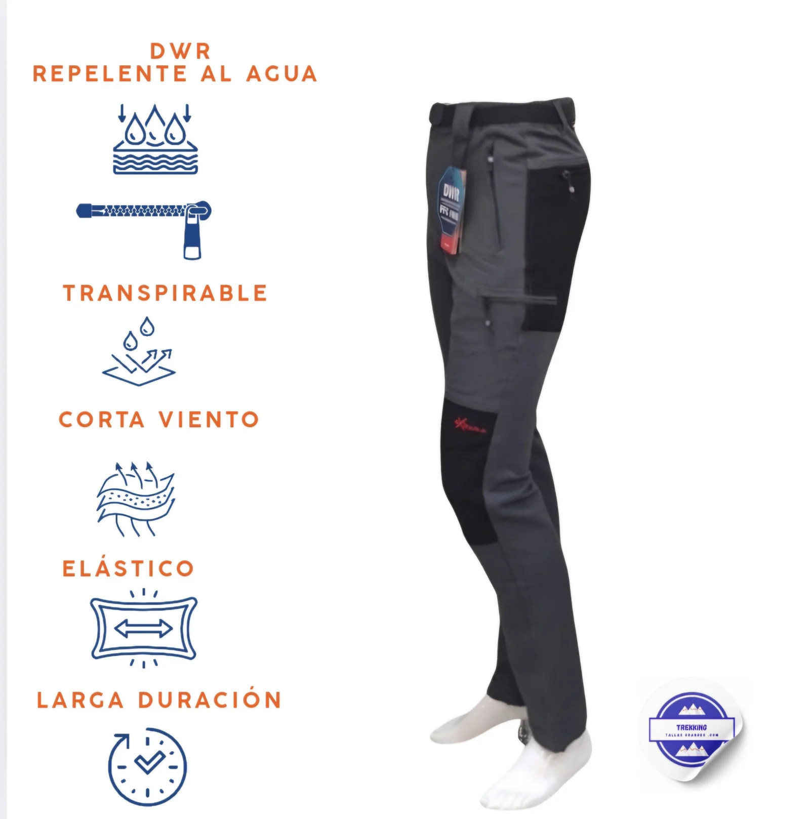 Pantalón de Trekking Invierno para Hombre Madeira – Tallas Grandes - Imagen 5
